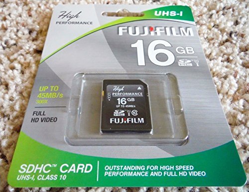 Fujifilm High Performance - Flash Memory Card - 16 GB - SDHC UHS-I, Black (600013602)