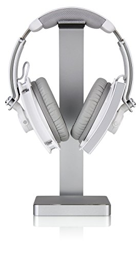 LUXA2 E-One Silver Solid-Metal Aluminum Universal Gaming Headphone Stand/Hanger/Holder for Beats, Senheiser, Sony, Bose, Philips, Audio-Technica, Plantronics, Shure, Jabra, JVC, JBL, AKG, DJ, Gaming Headsets Display HO-HDP-ALE1SI-00