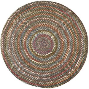 super area rugs gemstone made in usa braided rug colorful kitchen living room carpet, bronze 4' x 4'