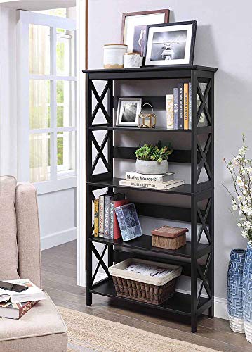 Convenience Concepts Oxford 5 Tier Bookcase, Black