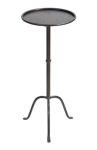 creative co-op metal martini accent table, black