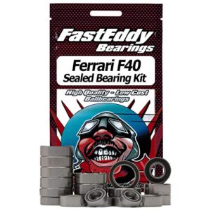 fasteddy bearings compatible with tamiya ferrari f40 (58088) sealed bearing kit