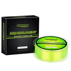 kastking premium monofilament fishing line, sunrise yellow,300yds,4lb