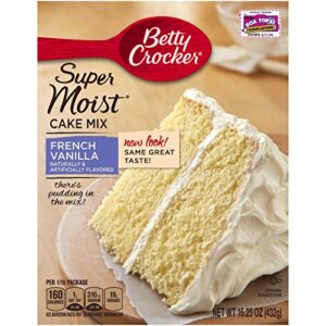 betty crocker baking super moist french vanilla cake mix, 15.25 oz