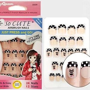 Beautia 3PACK 72Tips So Cute Junior Fake Nails, Sticker Nail for Kids (Pattern 2)