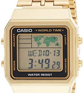 CASIO Men's Digital World TIME A500WGA-9DF Stainless Steel Watch