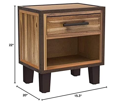 Christopher Knight Home Luna Acacia Wood Accent Table, Natural Stain