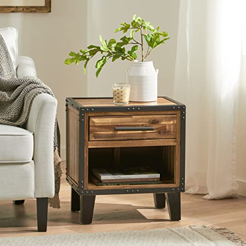 Christopher Knight Home Luna Acacia Wood Accent Table, Natural Stain