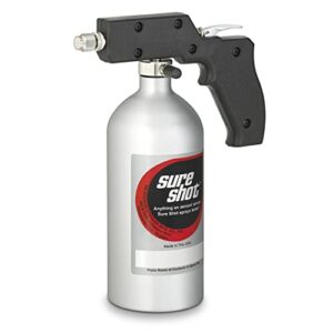 sure shot m2400 - industrial grade silver anodized aluminum sprayer with adjustable nozzle - lightweight and portable compressed air sprayer for water, solvent, and oil-based materials - made in usa since 1932