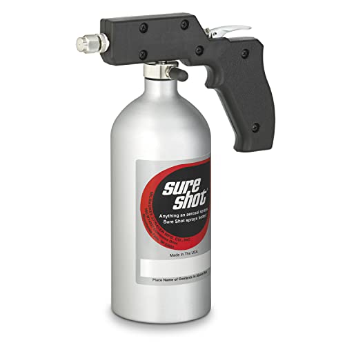 Sure Shot M2400 - Industrial Grade Silver Anodized Aluminum Sprayer with Adjustable Nozzle - Lightweight and Portable Compressed Air Sprayer for Water, Solvent, and Oil-Based Materials - Made in USA Since 1932