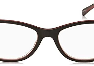 Foster Grant Women's Zera Multifocus Cat-Eye Reading Glasses, Black/Transparent, 53 mm + 1.5