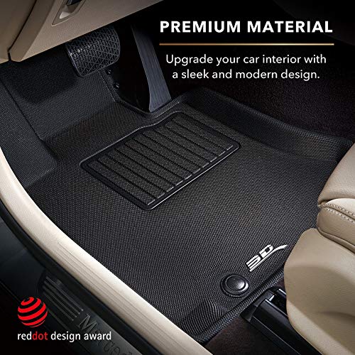 3D MAXpider - L1VV01601509 All-Weather Floor Mats for Volvo S60 2011-2018 / V60 2015-2018 Custom Fit Car Floor Liners, Kagu Series (1st & 2nd Row, Black)