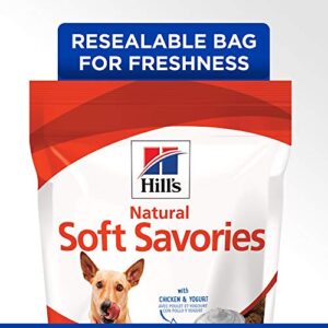 Hill's Soft Dog Treats, Soft Savories with Chicken & Yogurt Dog Snacks, Healthy Dog Treats, 8 oz. Bag