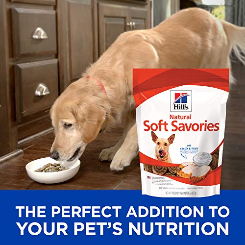 Hill's Soft Dog Treats, Soft Savories with Chicken & Yogurt Dog Snacks, Healthy Dog Treats, 8 oz. Bag