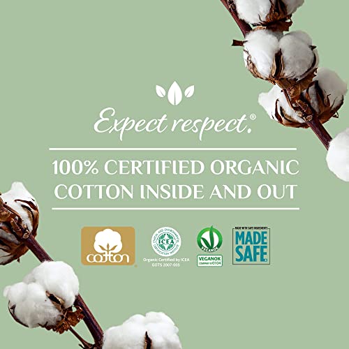 Organyc 100% Certified Organic Cotton Feminine Pads, Sanitary Napkin, Heavy Flow, 10 Count