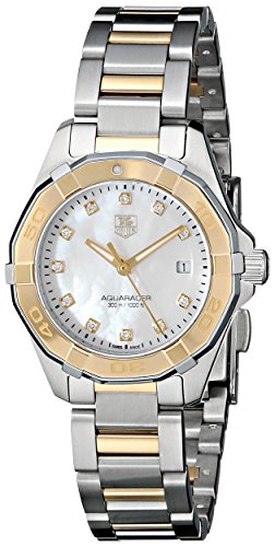 TAG Heuer Women's WAY1451.BD0922 Aquaracer Diamond-Accented Two-Tone Stainless Steel Watch