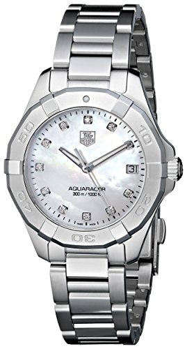 TAG Heuer Women's WAY1313.BA0915 Aquaracer Diamond-Accented Stainless Steel Watch