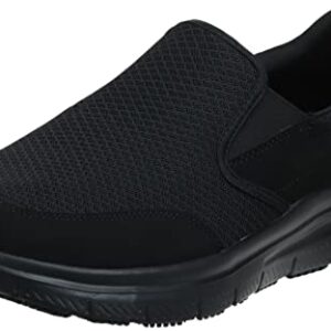 Skechers Men's Black Flex Advantage Slip Resistant Mcallen Slip On - 14 D(M) US