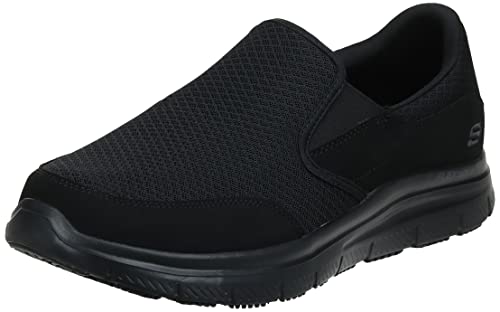 Skechers Men's Black Flex Advantage Slip Resistant Mcallen Slip On - 14 D(M) US