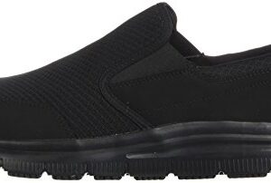 Skechers Men's Black Flex Advantage Slip Resistant Mcallen Slip On - 14 D(M) US