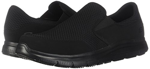 Skechers Men's Black Flex Advantage Slip Resistant Mcallen Slip On - 14 D(M) US