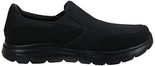 Skechers Men's Black Flex Advantage Slip Resistant Mcallen Slip On - 14 D(M) US