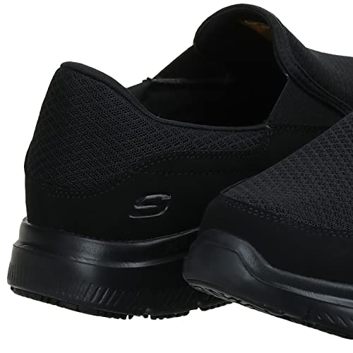 Skechers Men's Black Flex Advantage Slip Resistant Mcallen Slip On - 14 D(M) US