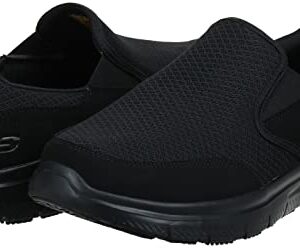 Skechers Men's Black Flex Advantage Slip Resistant Mcallen Slip On - 14 D(M) US