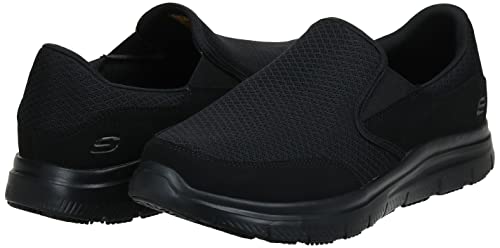 Skechers Men's Black Flex Advantage Slip Resistant Mcallen Slip On - 14 D(M) US