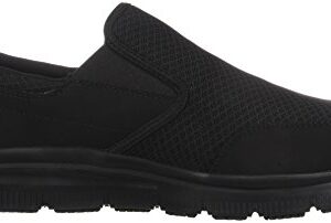 Skechers Men's Black Flex Advantage Slip Resistant Mcallen Slip On - 14 D(M) US