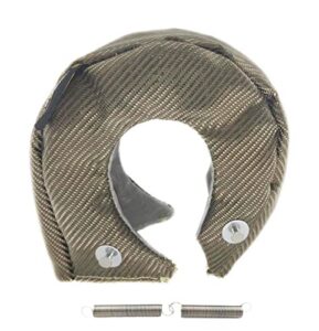 t3 titanium fiber turbocharger heat shield cover inner high silica cloth and stainless steel knitted wire mesh inner liner