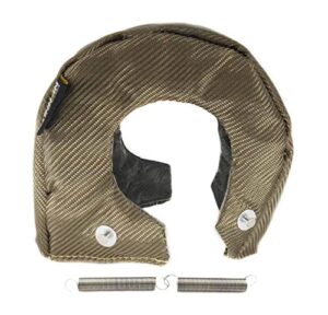 t4 turbocharger heat shield cover titanium fiber turbo blanket inner high silica cloth and stainless steel knitted wire mesh inner liner