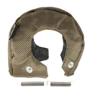 T4 Turbocharger heat shield cover Titanium Fiber Turbo Blanket Inner high silica cloth and stainless steel knitted wire mesh inner liner