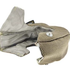 T4 Turbocharger heat shield cover Titanium Fiber Turbo Blanket Inner high silica cloth and stainless steel knitted wire mesh inner liner