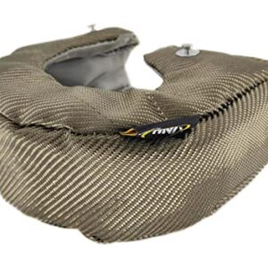 T4 Turbocharger heat shield cover Titanium Fiber Turbo Blanket Inner high silica cloth and stainless steel knitted wire mesh inner liner