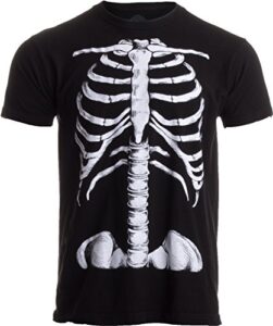 skeleton rib cage | jumbo print novelty halloween costume unisex t-shirt-adult,m black