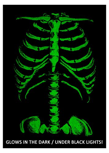 Skeleton Rib Cage | Jumbo Print Novelty Halloween Costume Ladies' T-Shirt-Ladies,M Black