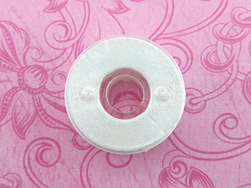 144 Pack - CleverDelights White Prewound Bobbins - 60wt - Size L Bobbins - SA155 Replacement - 3/8" x 13/16" - for Brother and Other Embroidery Machines – Brother PC Series, PE Series, PS Series