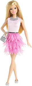 barbie fashionistas doll with pink ruffled dress