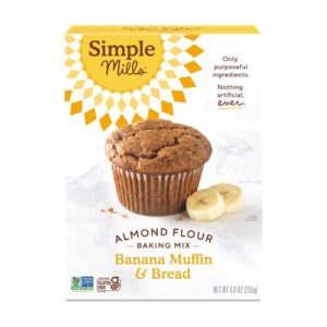 simple mills almond flour baking mix, banana muffin & bread mix - gluten free, plant based, paleo friendly, 9 ounce (pack of 1)