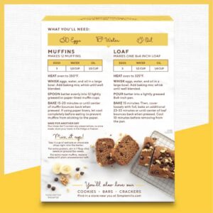 Simple Mills Almond Flour Baking Mix, Banana Muffin & Bread Mix - Gluten Free, Plant Based, Paleo Friendly, 9 Ounce (Pack of 1)