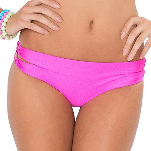 Luli Fama Women's Borrachera De Mar Zig Zag Open Side Full Bikini Bottom, Too Hot Miami, X-Small