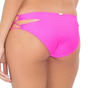Luli Fama Women's Borrachera De Mar Zig Zag Open Side Full Bikini Bottom, Too Hot Miami, X-Small