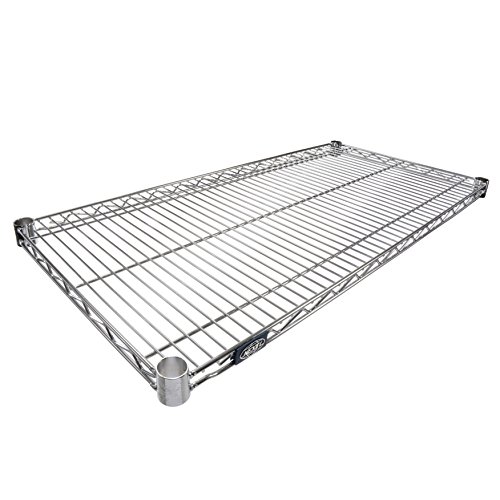 Nexel Additional Wire Shelf for Wire Shelving Units, 600-800 lb Capacity, 18"W x 48"L, Chrome Finish