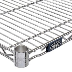 Nexel Additional Wire Shelf for Wire Shelving Units, 600-800 lb Capacity, 18"W x 48"L, Chrome Finish