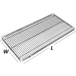 Nexel Additional Wire Shelf for Wire Shelving Units, 600-800 lb Capacity, 18"W x 48"L, Chrome Finish