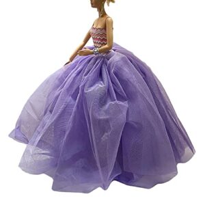 peregrine purple dress strapless purple organza gown dress for 11.5 inches dolls