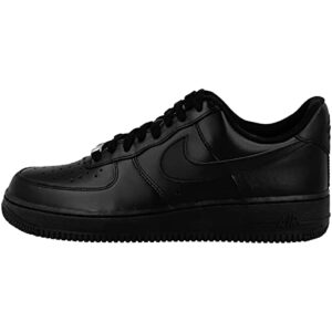 nike women's air force 1 '07 basketball shoe (10) black/black