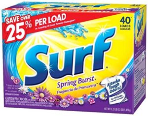 surf powder laundry detergent, spring burst scent