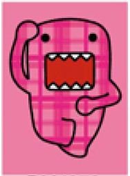 domo colorful magnet collection - pink checkers